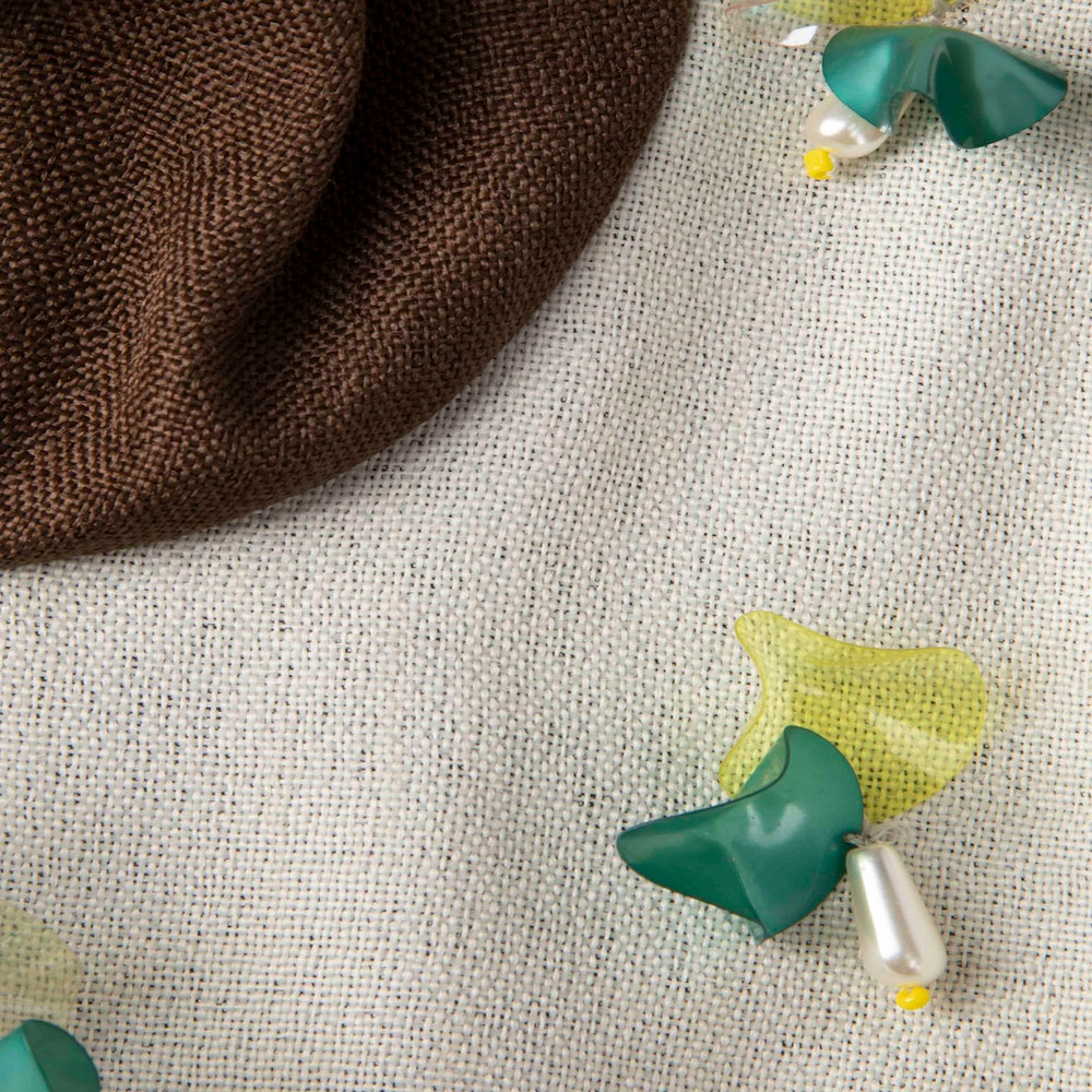 Tata Naka Beige Embellished Bustier Top