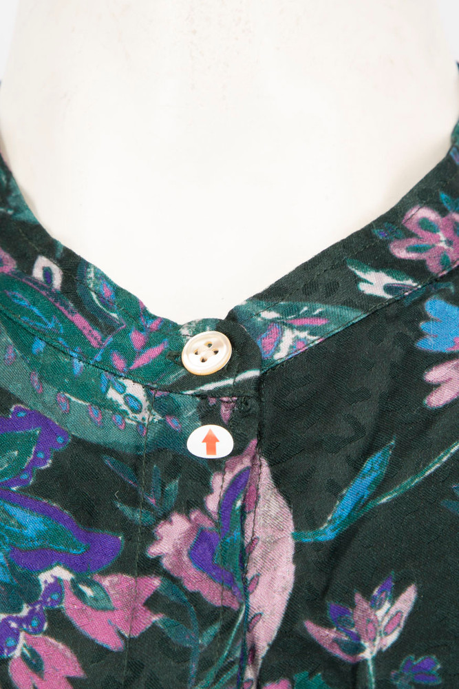 Isabel Marant Green Floral Print Shirt