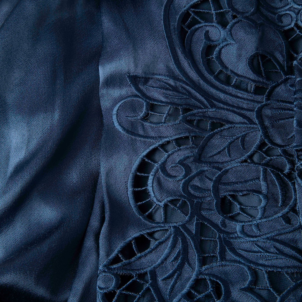 WYSE London Blue Lace Trim Dress