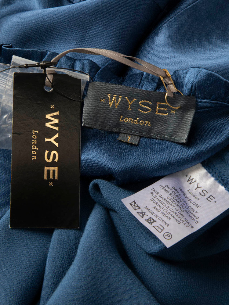 WYSE London Blue Lace Trim Dress