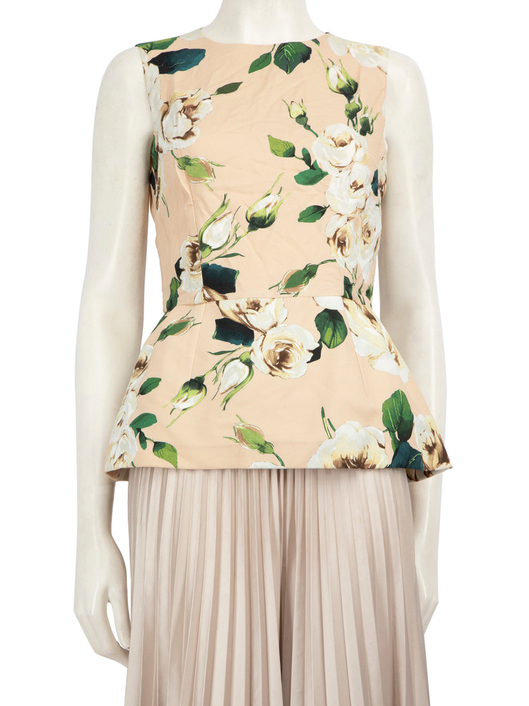 Dolce & Gabbana Floral Print Peplum Top
