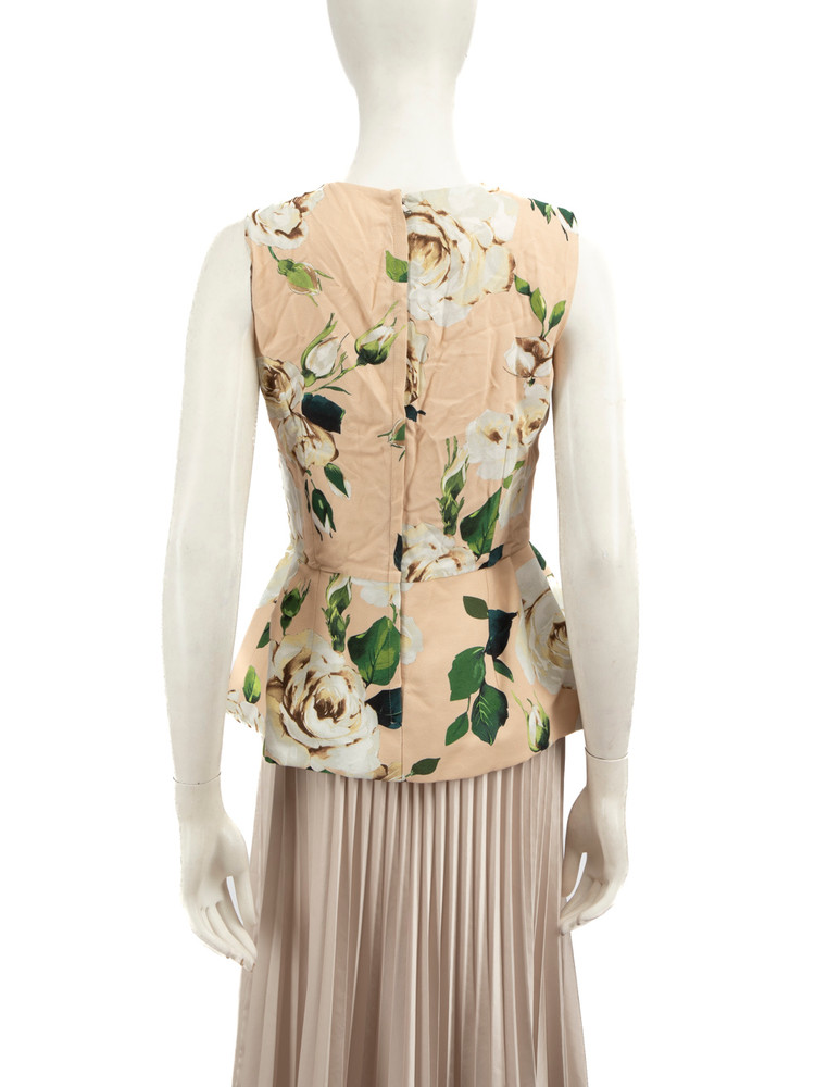 Dolce & Gabbana Floral Print Peplum Top