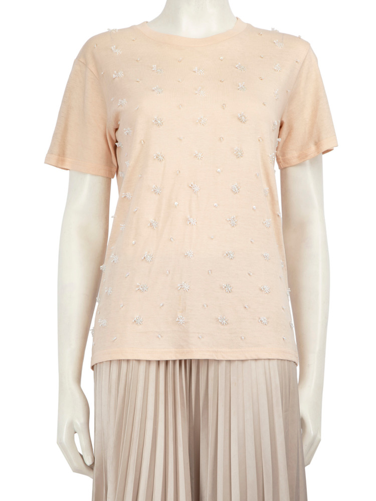 Miu Miu Beige Bead Embellished Top