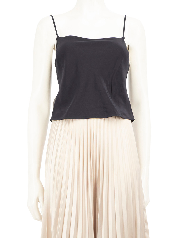 STAUD Navy Sleeveless Cropped Tank Top