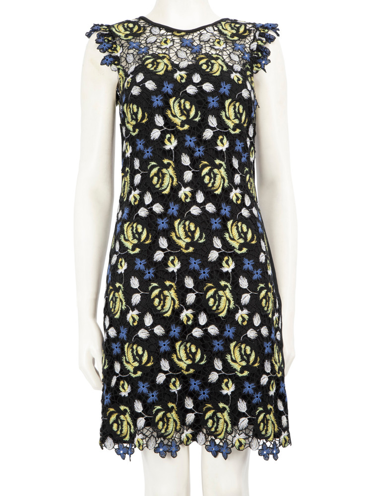 Erdem Floral Lace Dress Knee Length Dress