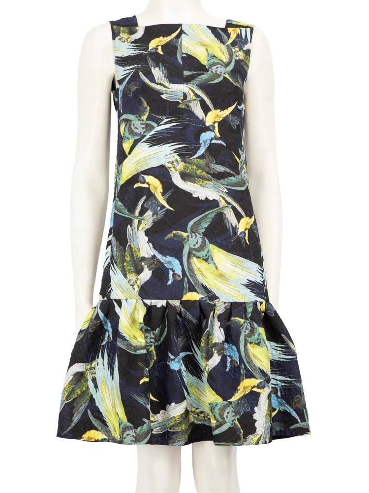 Erdem Bird Print Knee Length Dress