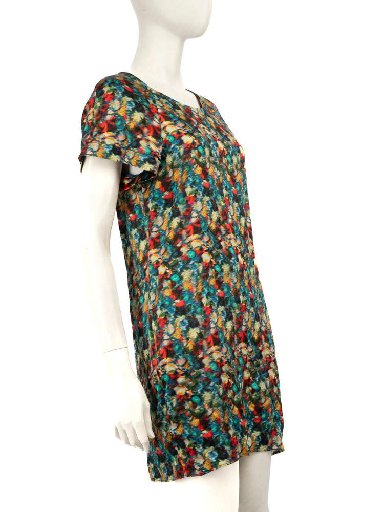 Erdem Abstract Mini Short Sleeve Dress