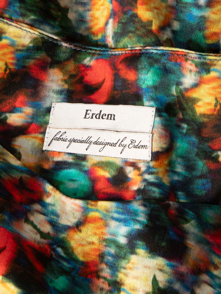 Erdem Abstract Mini Short Sleeve Dress