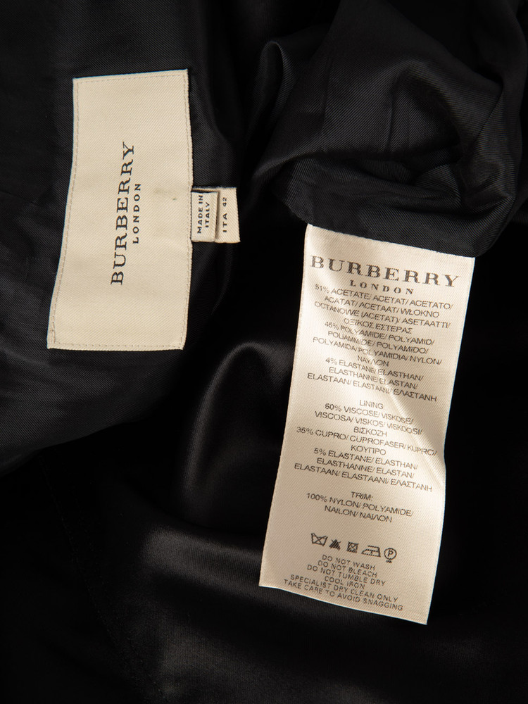 Burberry Black Embellished Detail Midi Dress