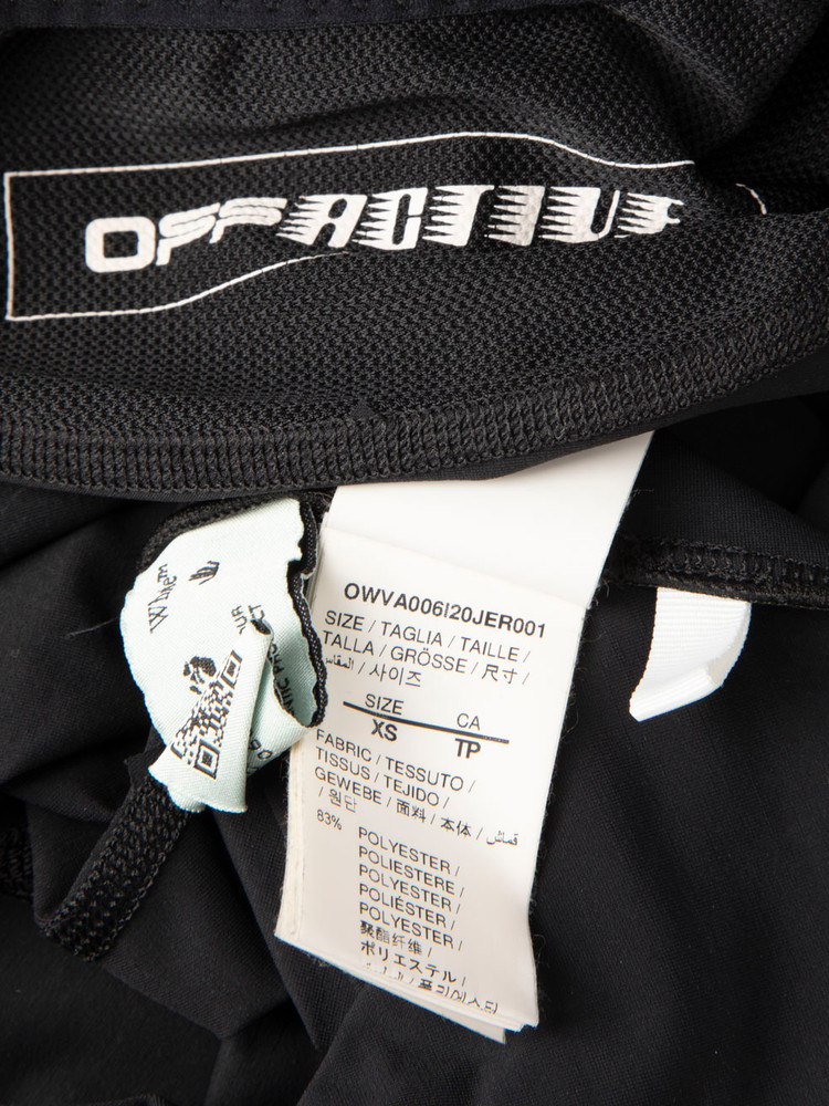 Off-White Black Logo Printed Stretch Tech T-Shirt