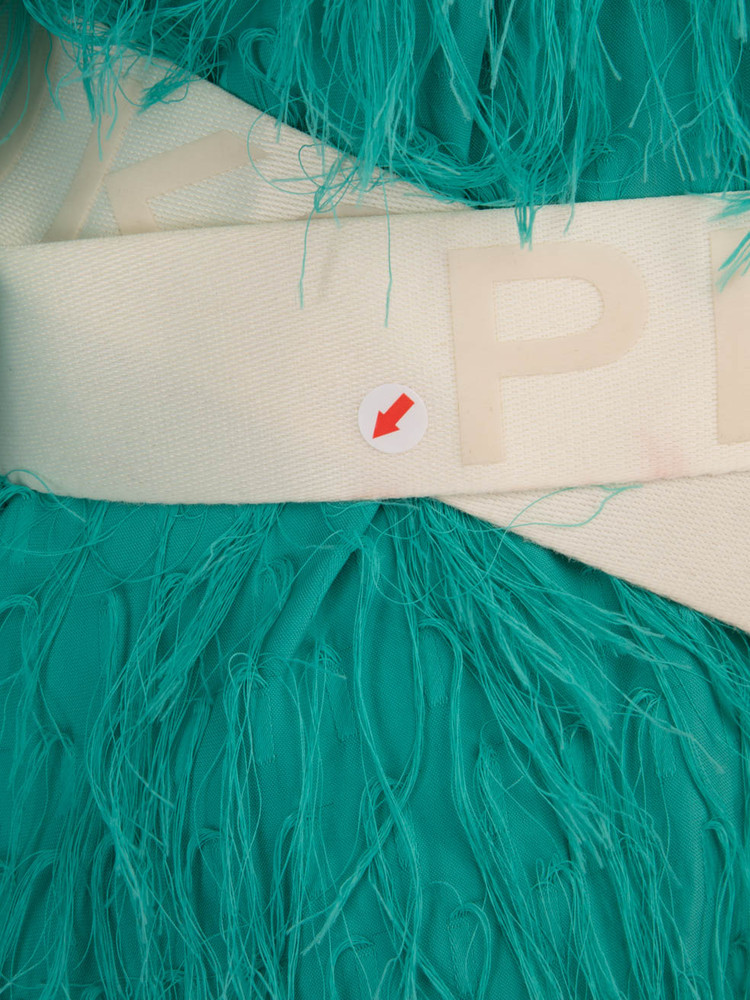 Pinko Turquoise Tassel Mini Dress