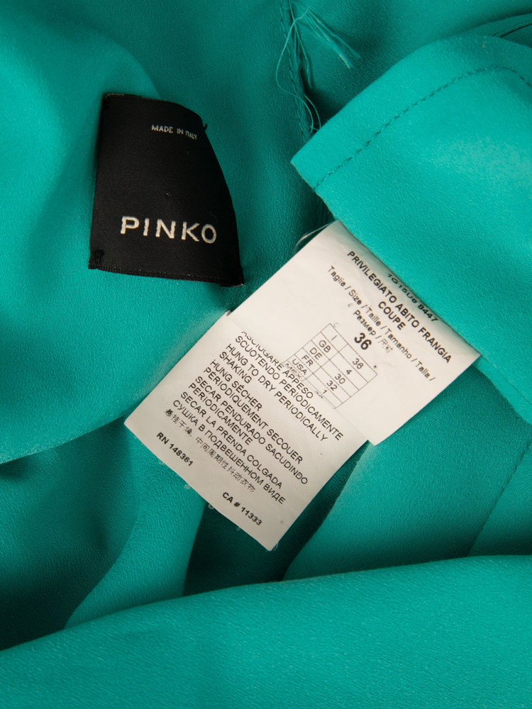 Pinko Turquoise Tassel Mini Dress