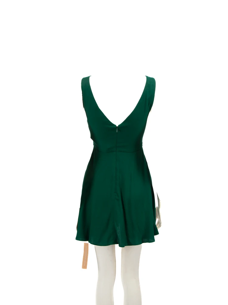 Reformation Green Sleeveless Mini Dress