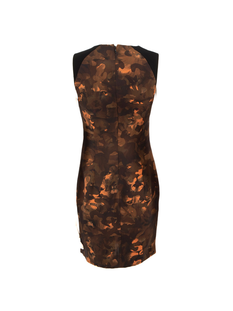 Versace Versus Versace Brown Lion Print Dress