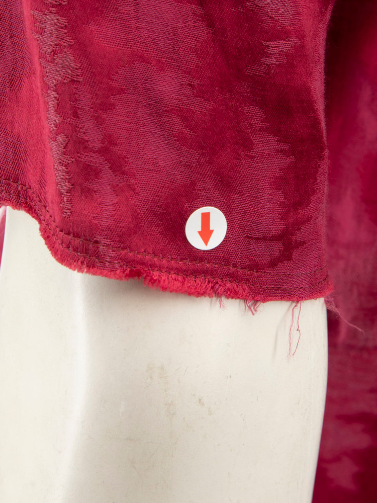Isabel Marant Burgundy Ruffle Trim Dress