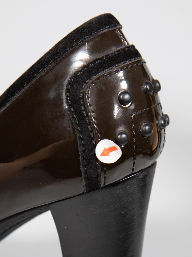 Tod's Brown Patent Leather Loafer Pumps