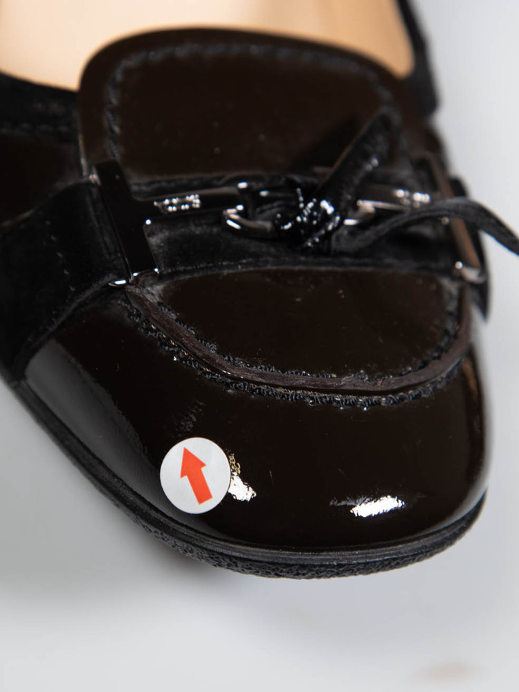 Tod's Brown Patent Leather Loafer Pumps