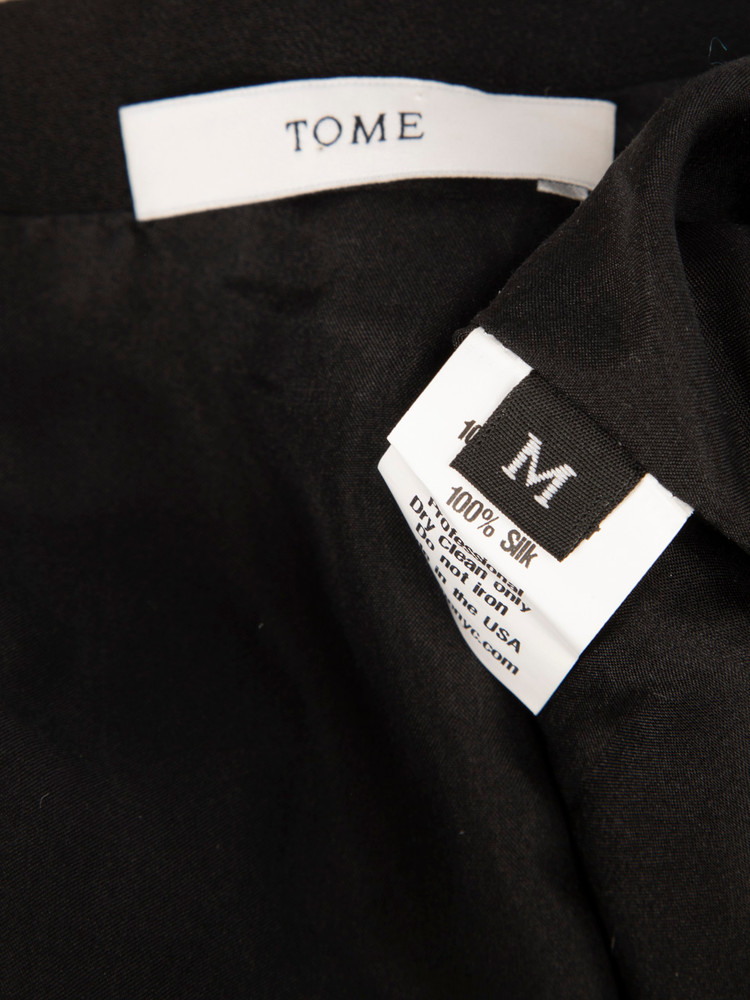 Tome Black V Neck Flared Midi Dress
