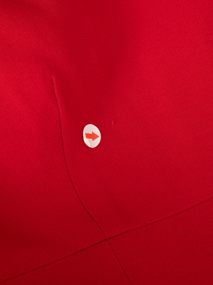 Cinq à Sept Red Off Shoulder Midi Dress