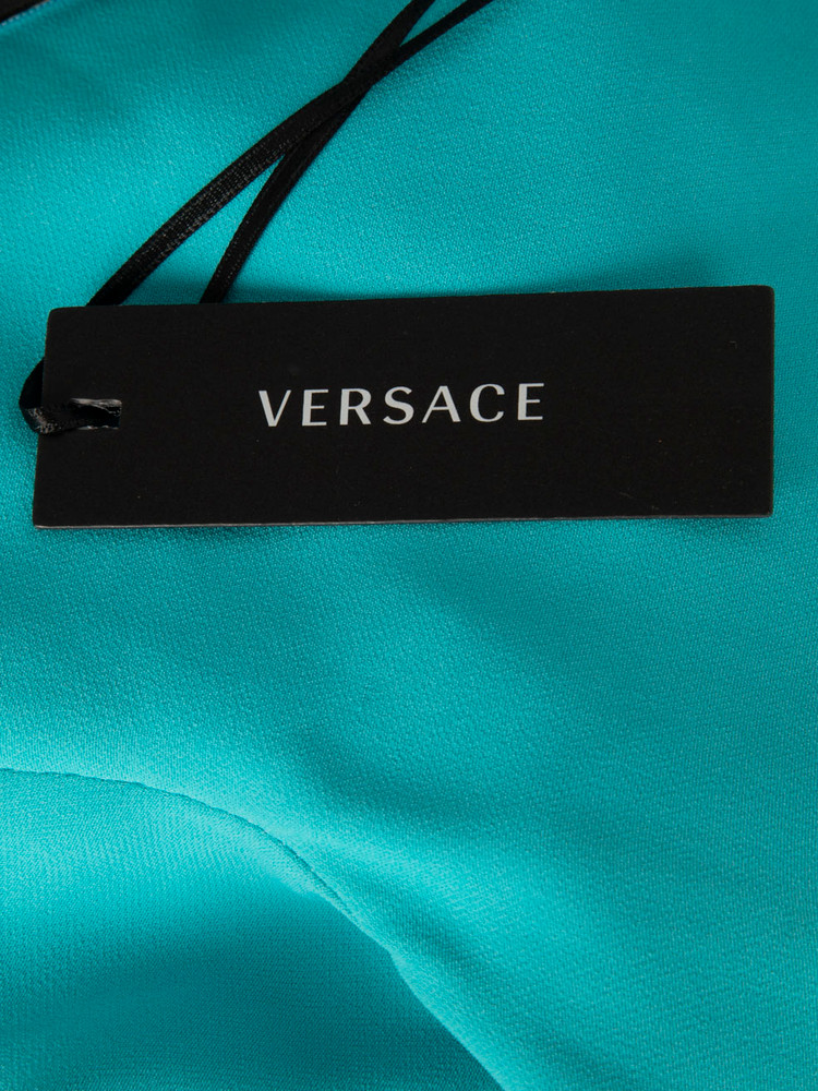 Versace Blue Crystal Embellished Maxi Dress