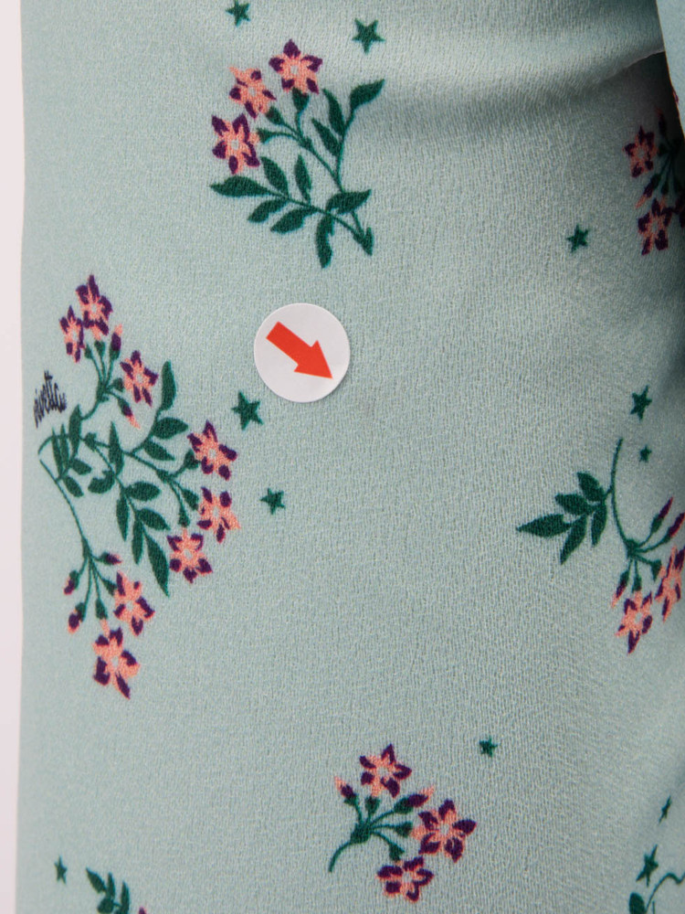Vivetta Blue Floral Print Long Sleeve Maxi Dress