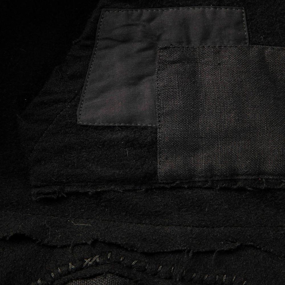 Greg Lauren Black Patch Design Zip Up Hoodie