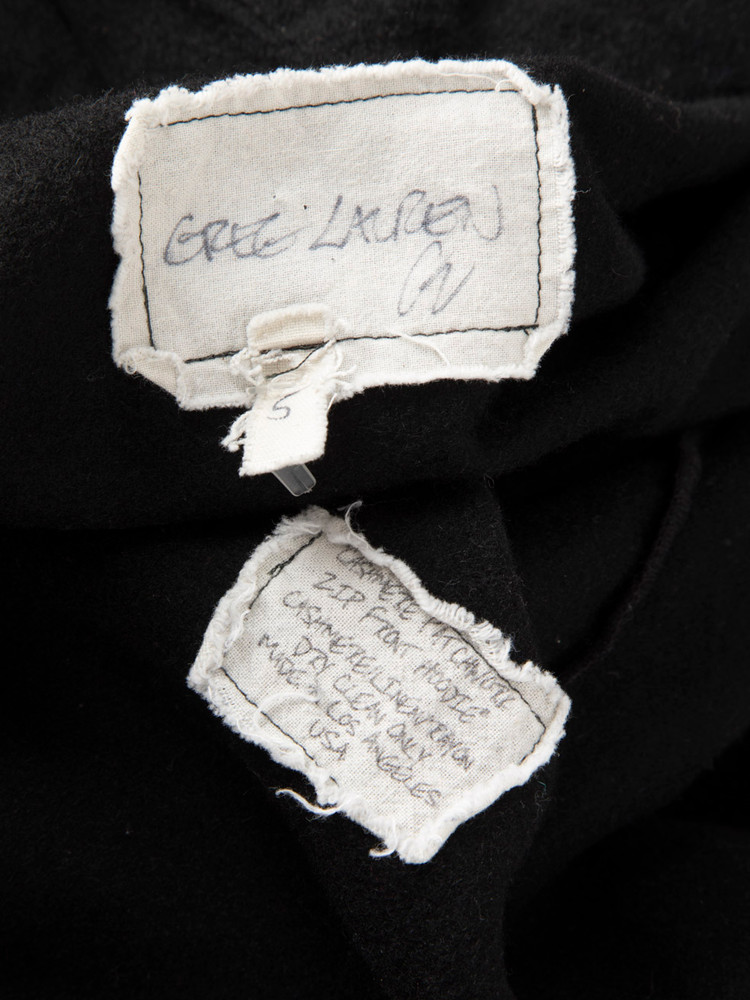 Greg Lauren Black Patch Design Zip Up Hoodie