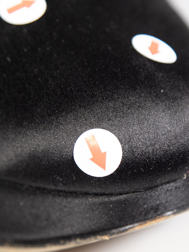 Gina Black Satin Platform Pumps