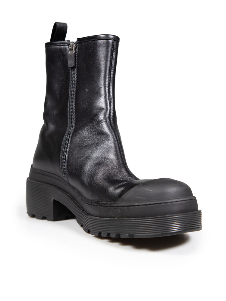 Dior Black Leather Cut Out Boots