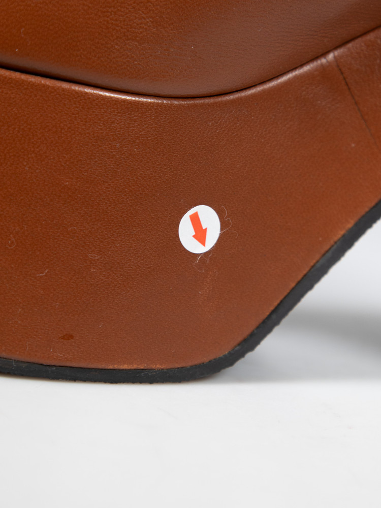 Dries Van Noten Brown Leather Platform Boots