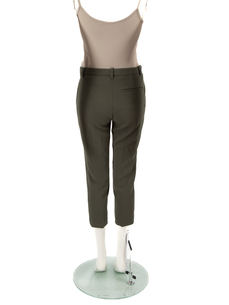 Theory Khaki Slim Cropped Leg Trousers