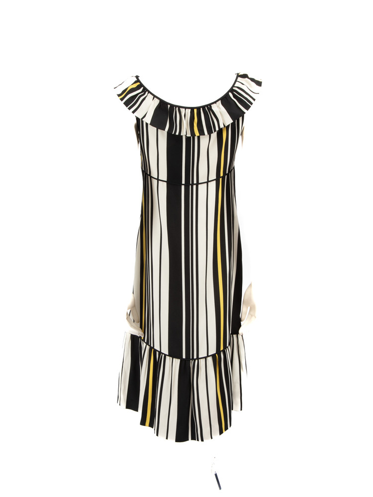 Prada Striped Pattern Midi Dress