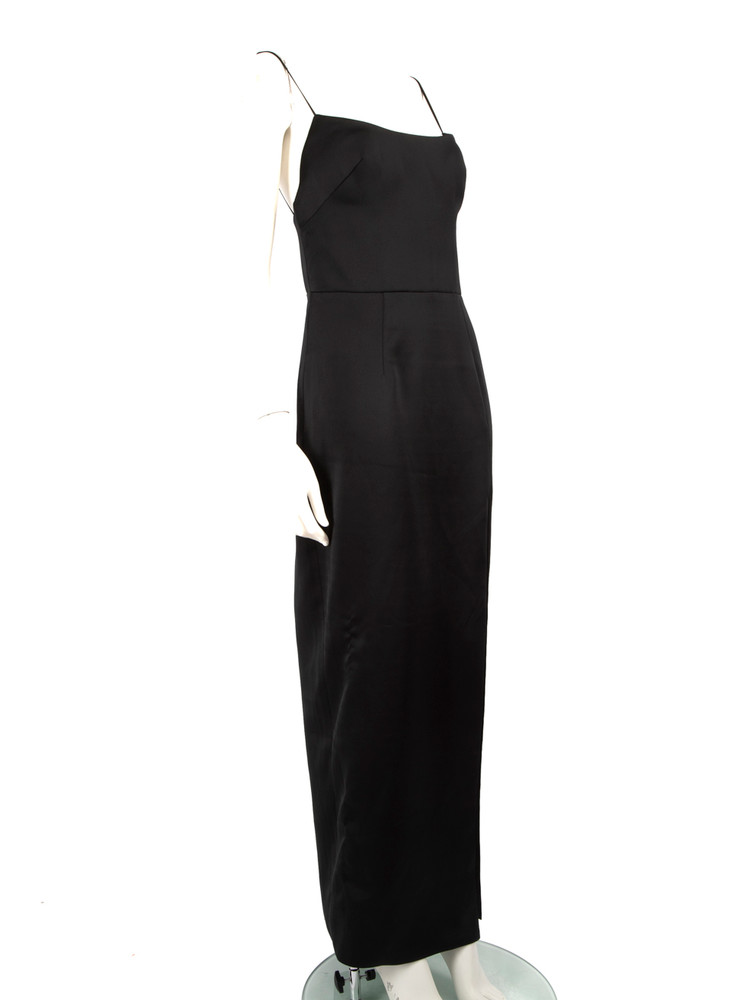 Rasario Black Boned Bodice Maxi Gown