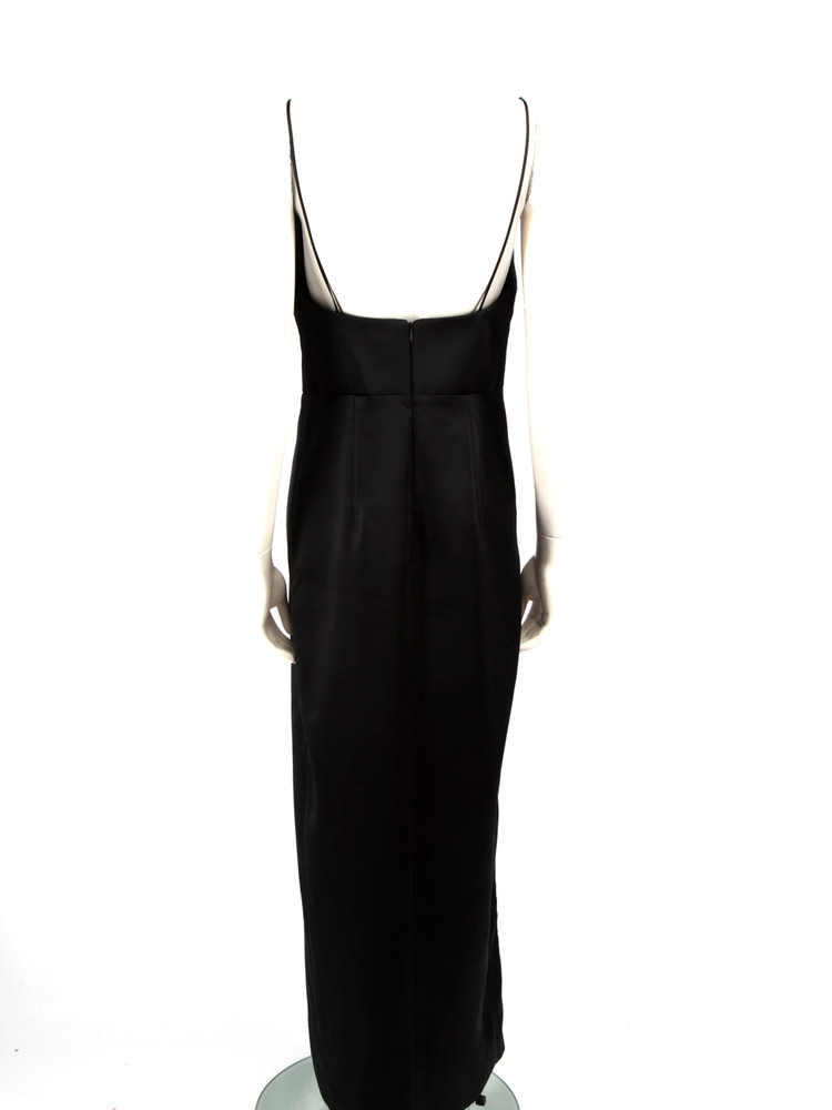 Rasario Black Boned Bodice Maxi Gown