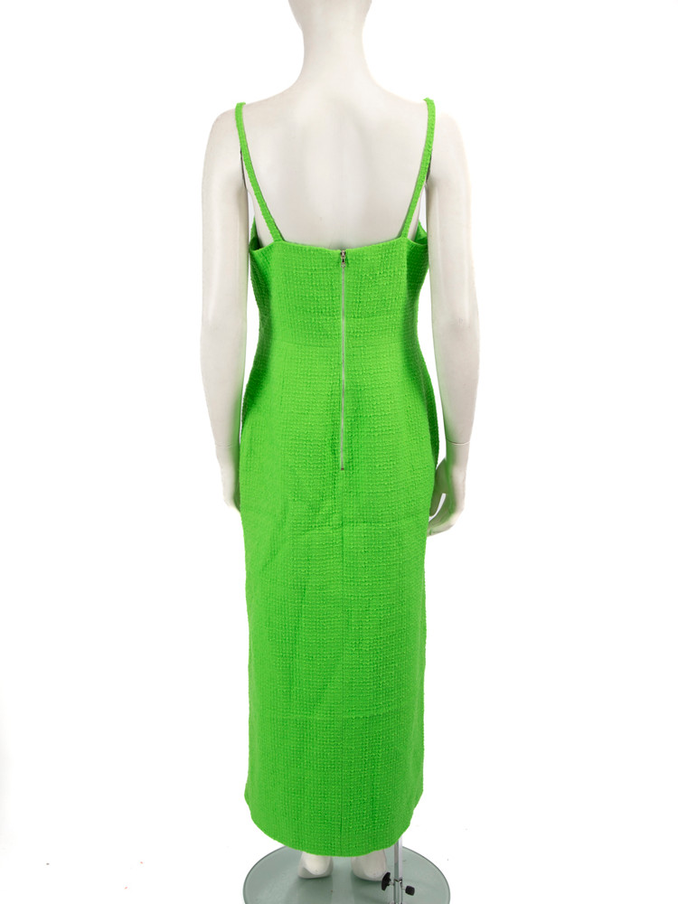 David Koma Green Wool Tweed Sequinned Dress