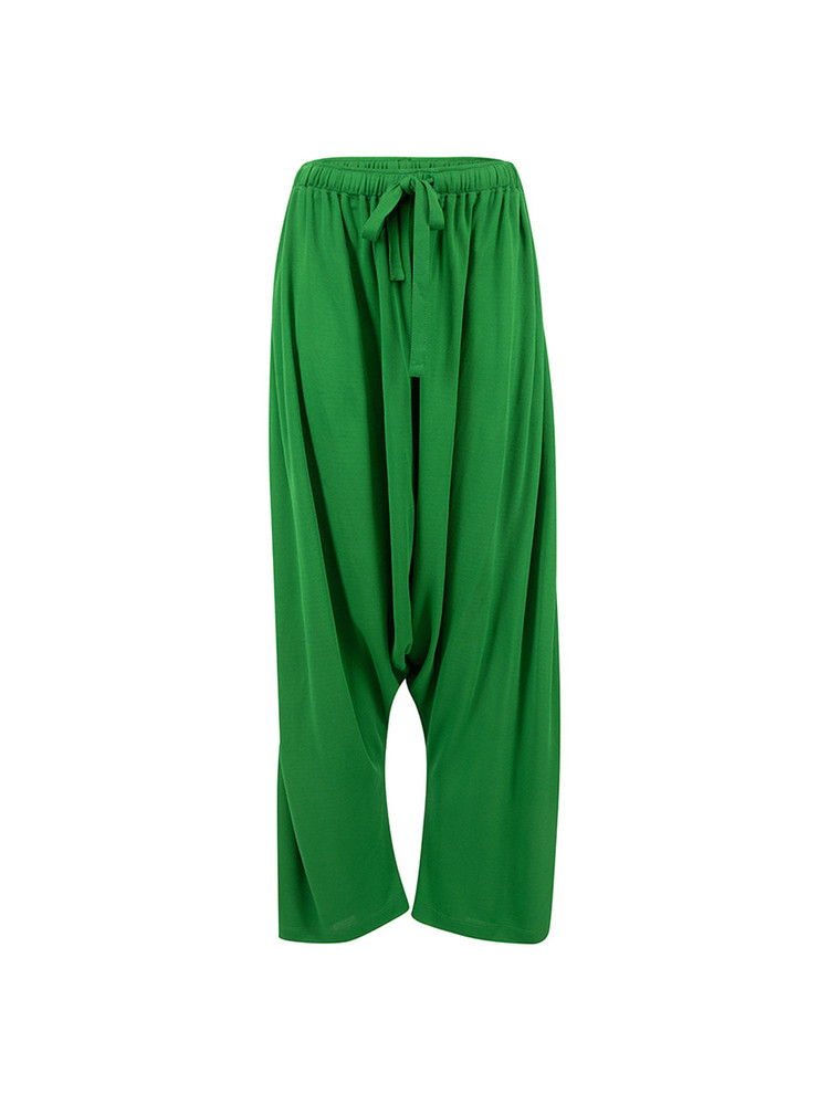 Loewe Green High Rise Drop Crotch Harem Trousers