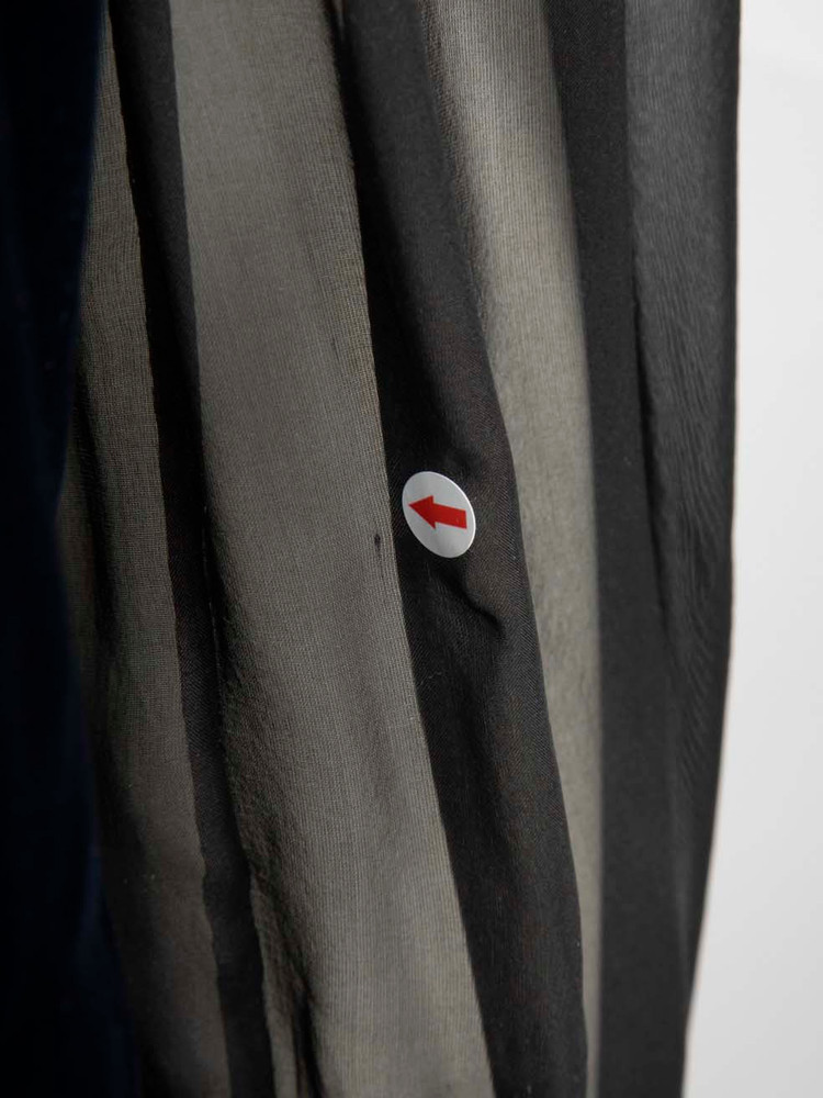 Dolce & Gabbana Navy Silk Sheer Sleeves Blouse