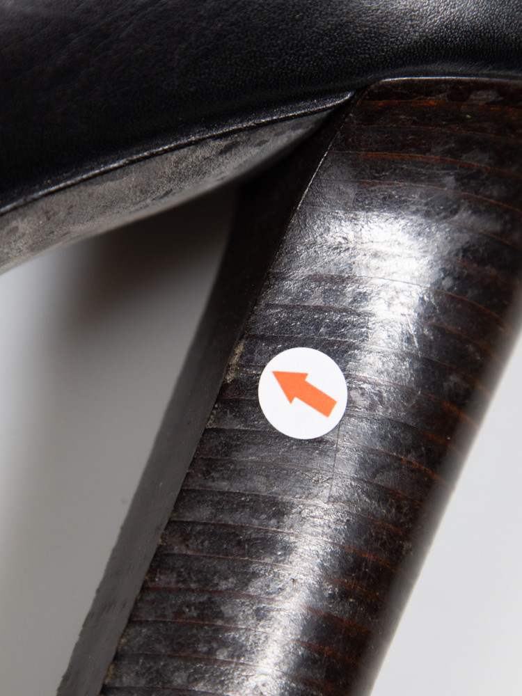 Lanvin Black Leather Platform Almond Toe Pumps