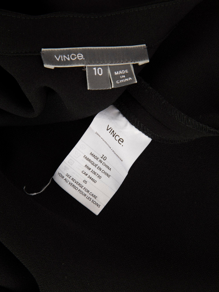 Vince Black Sleeveless Tapered Jumpsuit