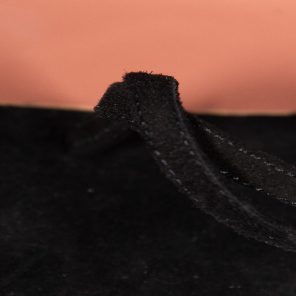 Amina Muaddi Black Zula 95 Suede Thong Sandals