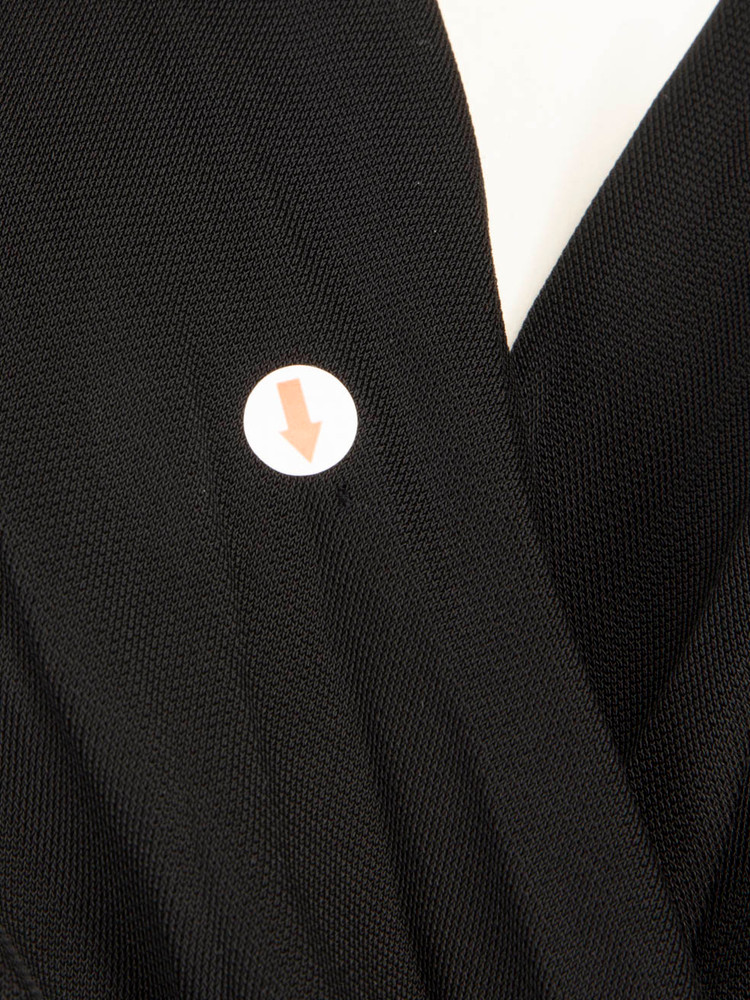 Dolce & Gabbana Black V Neck Belted Mini Dress