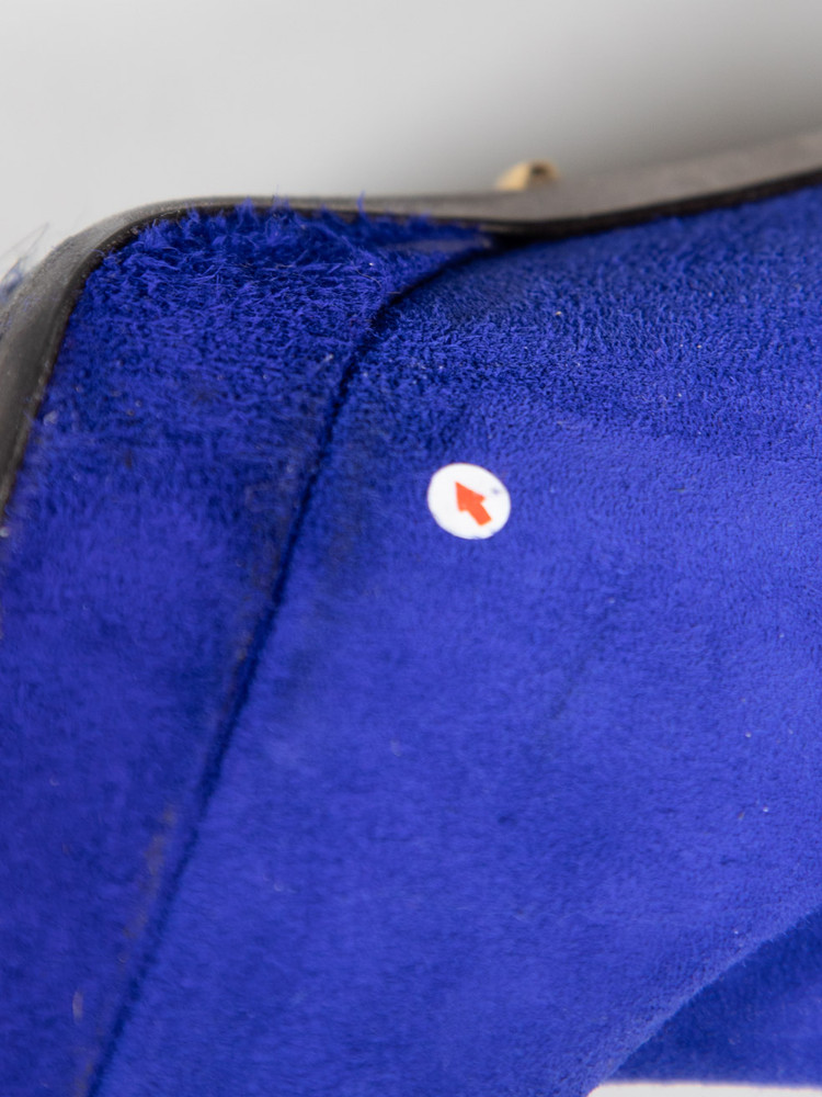 Sergio Rossi Blue Suede Cut Out Ankle Boots