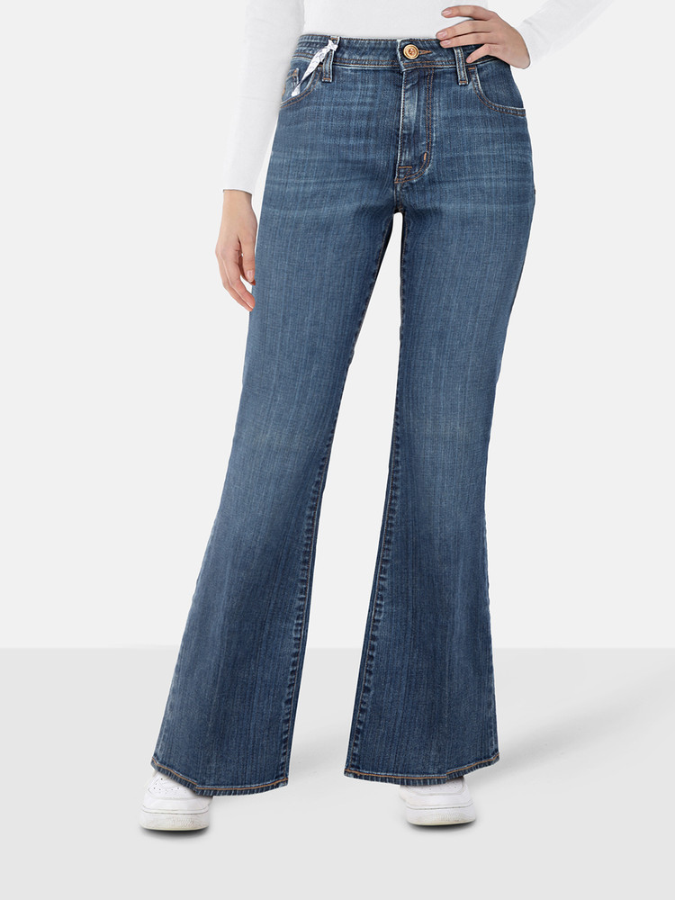 Jacob Cohen Blue High Rise Bootcut Victoria Jeans