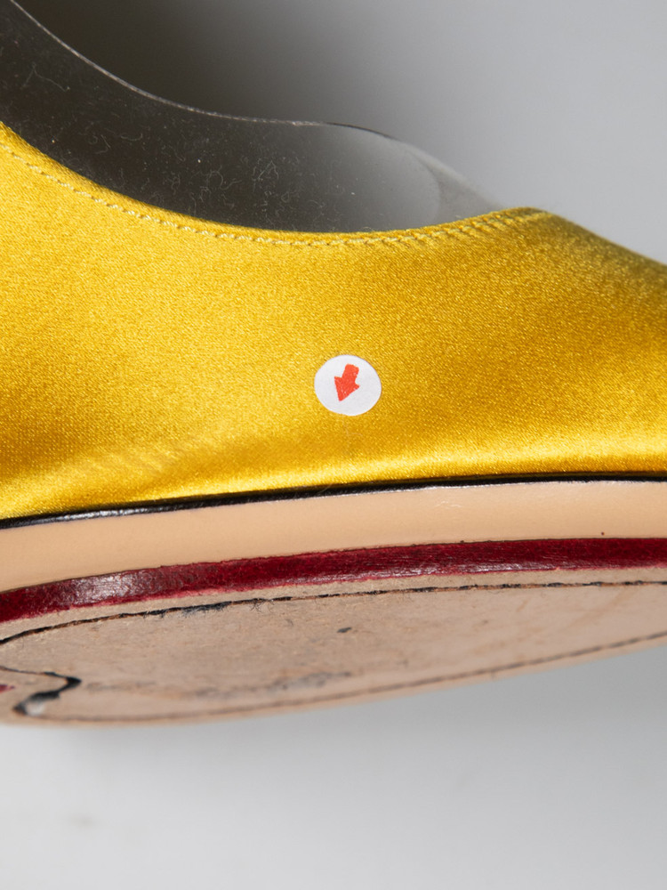 Charlotte Olympia Yellow Satin & PVC Pumps