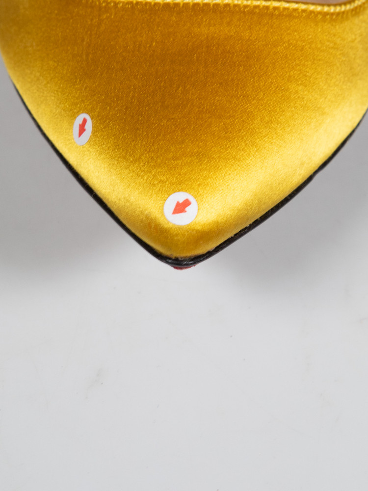 Charlotte Olympia Yellow Satin & PVC Pumps