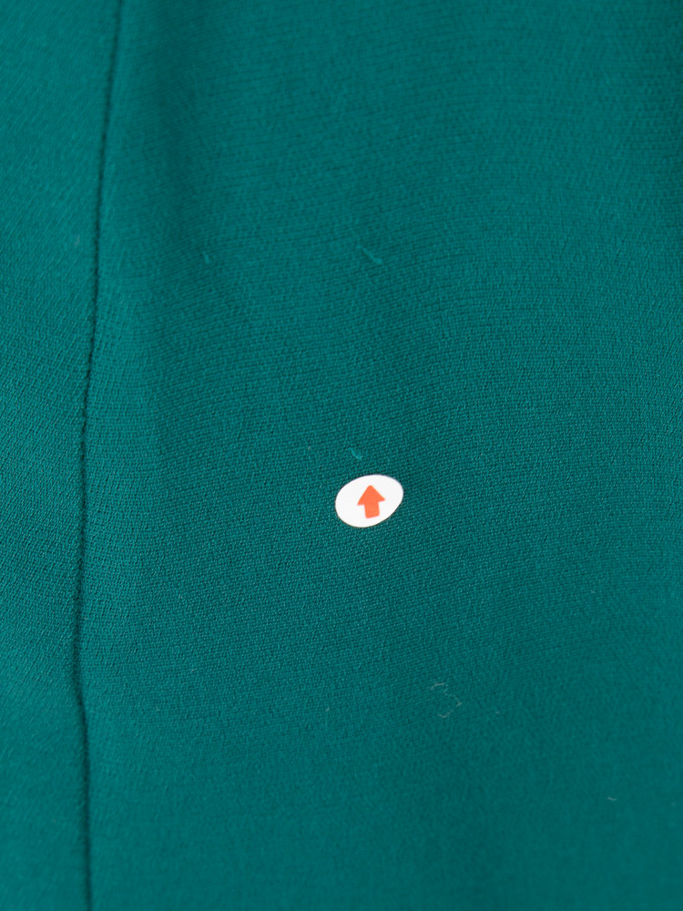 Gucci Teal Silk Pleat Detail Knee Length Skirt