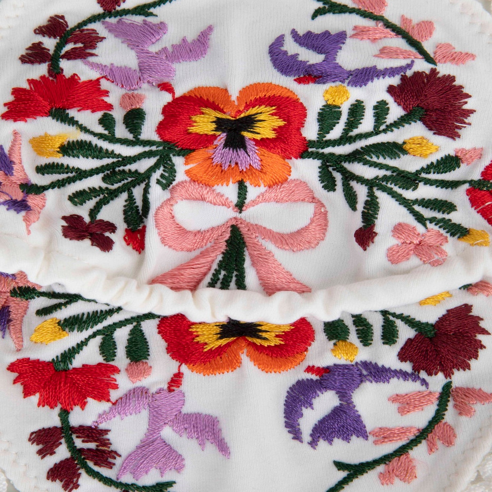 Miu Miu Floral Embroidered Bikini Top