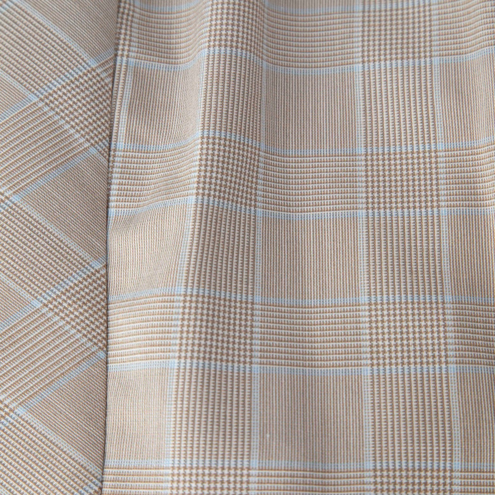 Maje Beige Checked Tie Waist Trousers