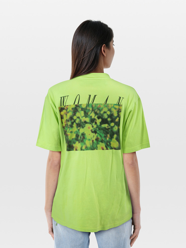 Off-White Lime Green Graphic Print T-Shirt