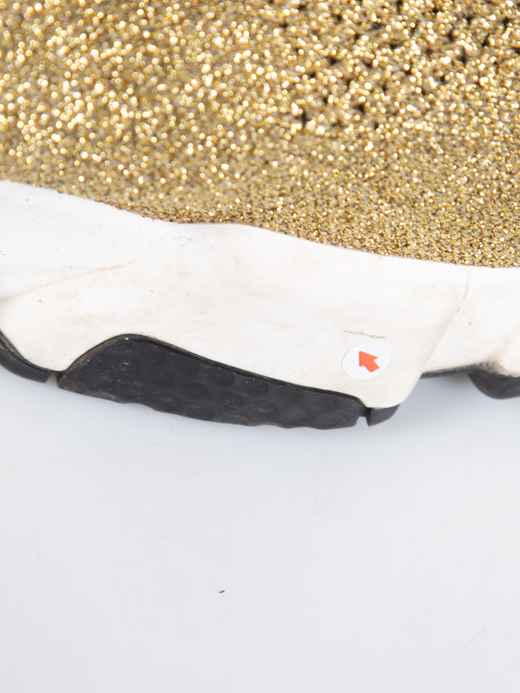 Balenciaga Gold Metallic Speed Lace Up Trainers